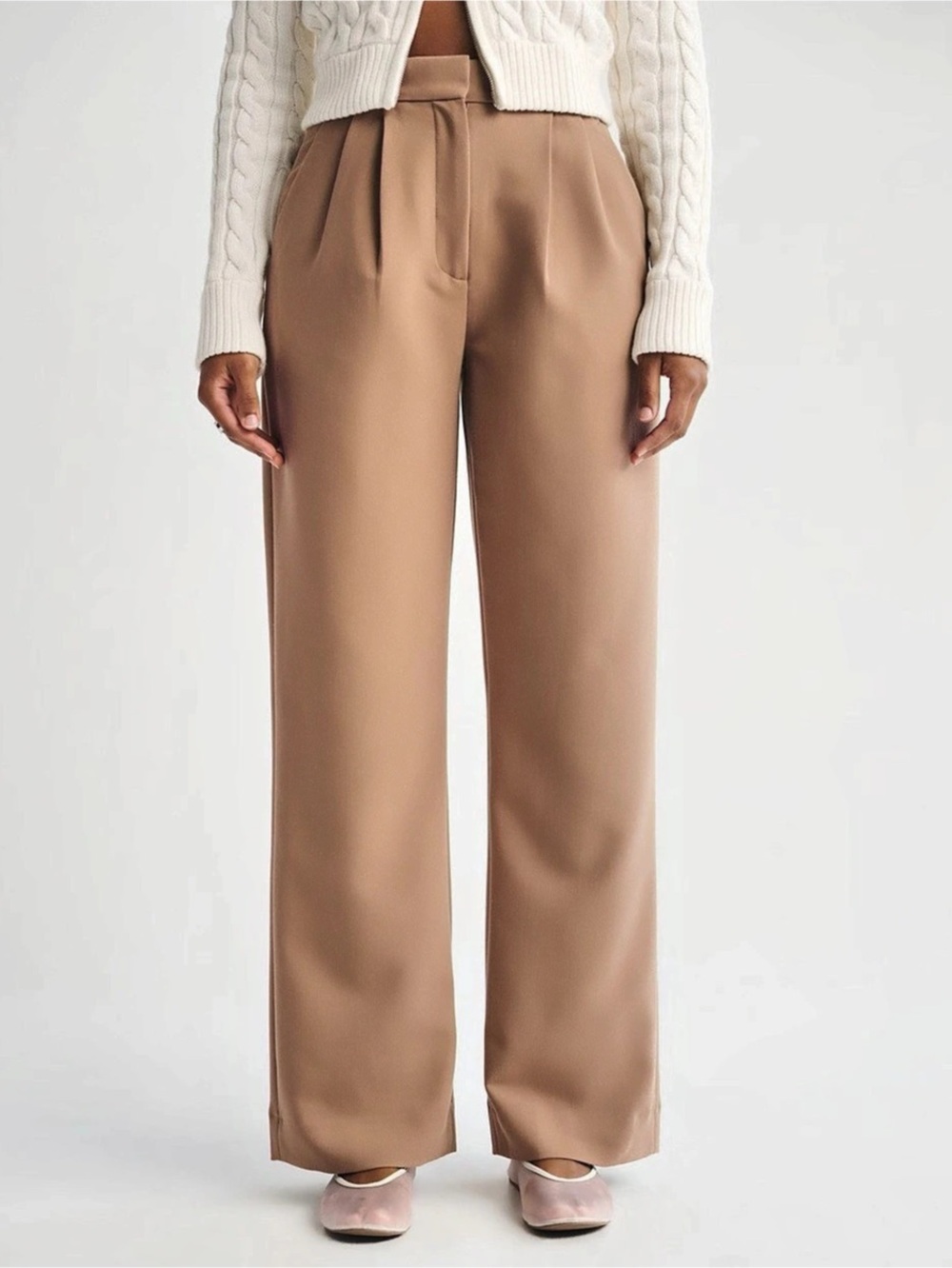ABERCROMBIE & FITCH • A&F Sloane Tailored Wide Leg Pant Brown size 29